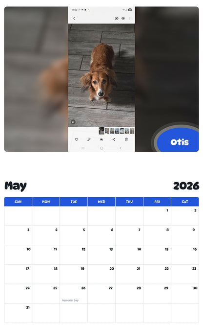 2026 - 2027 Otis - Pawidols Pet Calendar