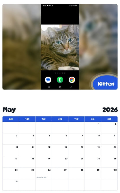 2026 - 2027 Kitten - Pawidols Pet Calendar