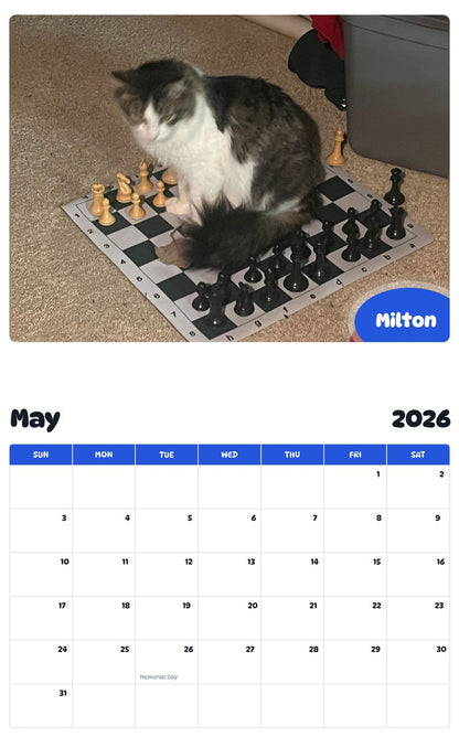 2026 - 2027 Milton - Pawidols Pet Calendar