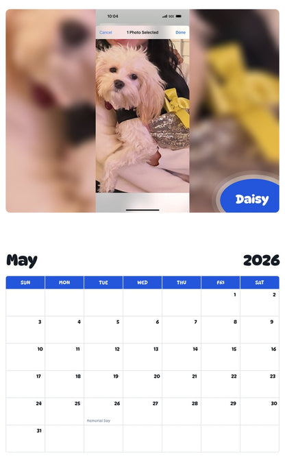 2026 - 2027 Daisy - Pawidols Pet Calendar