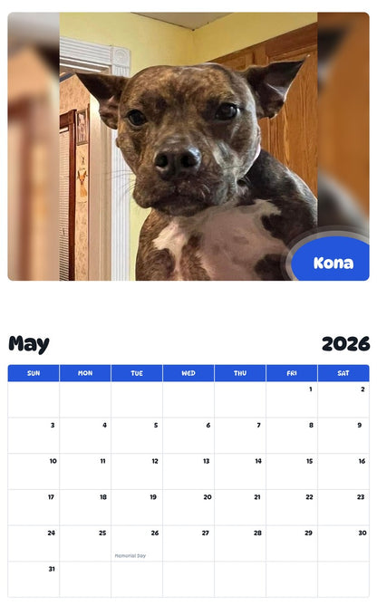 2026 - 2027 Kona - Pawidols Pet Calendar