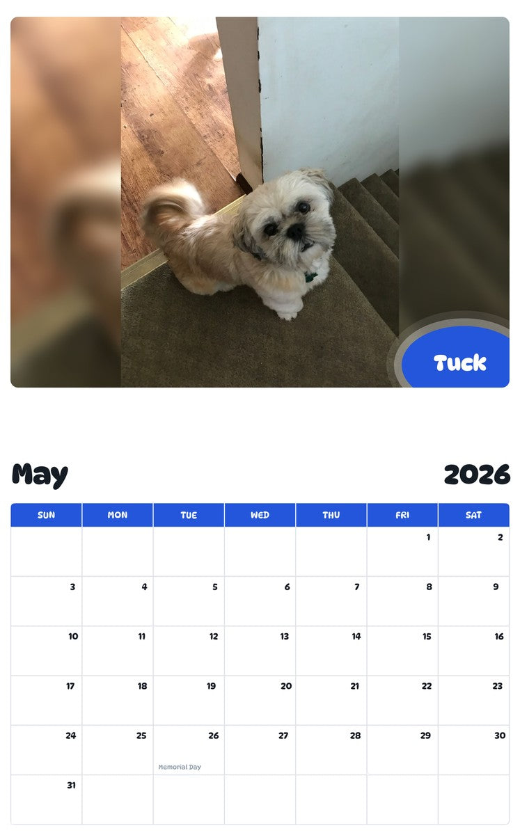 2026 - 2027 Tuck - Pawidols Pet Calendar