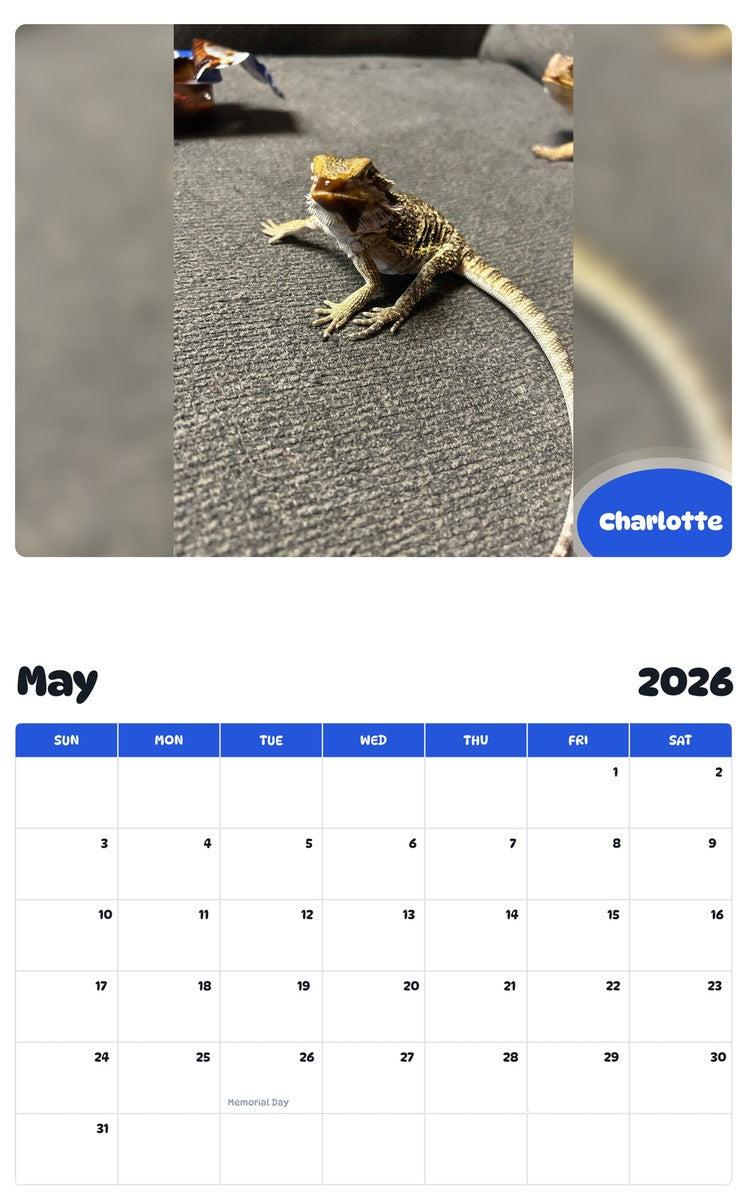 2026 - 2027 Charlotte - Pawidols Pet Calendar