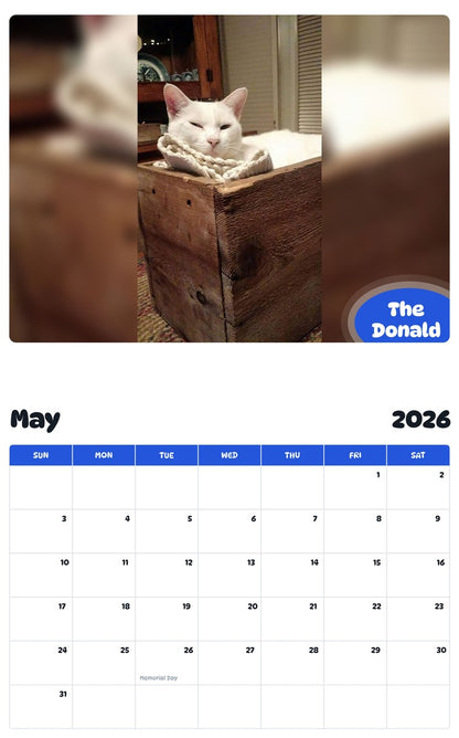 2026 - 2027 The Donald - Pawidols Pet Calendar
