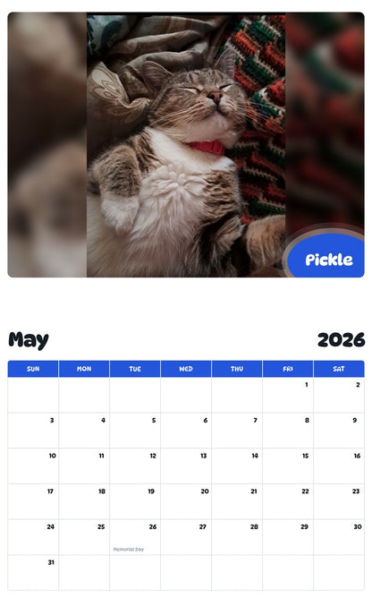 2026 - 2027 Pickle - Pawidols Pet Calendar