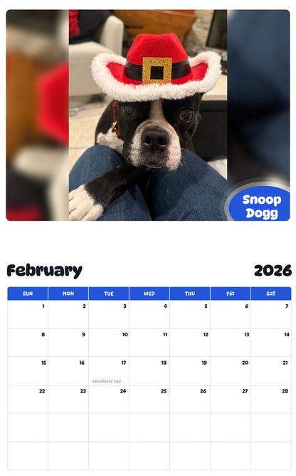 October 2025 - September 2026 Snoop Dogg - Pawidols Pet Calendar