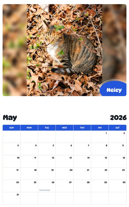 2026 - 2027 Neicy - Pawidols Pet Calendar
