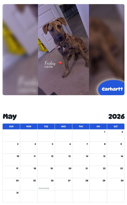 2026 - 2027 Carhartt - Pawidols Pet Calendar