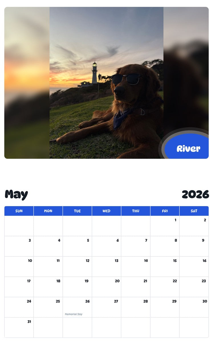 2026 - 2027 River - Pawidols Pet Calendar