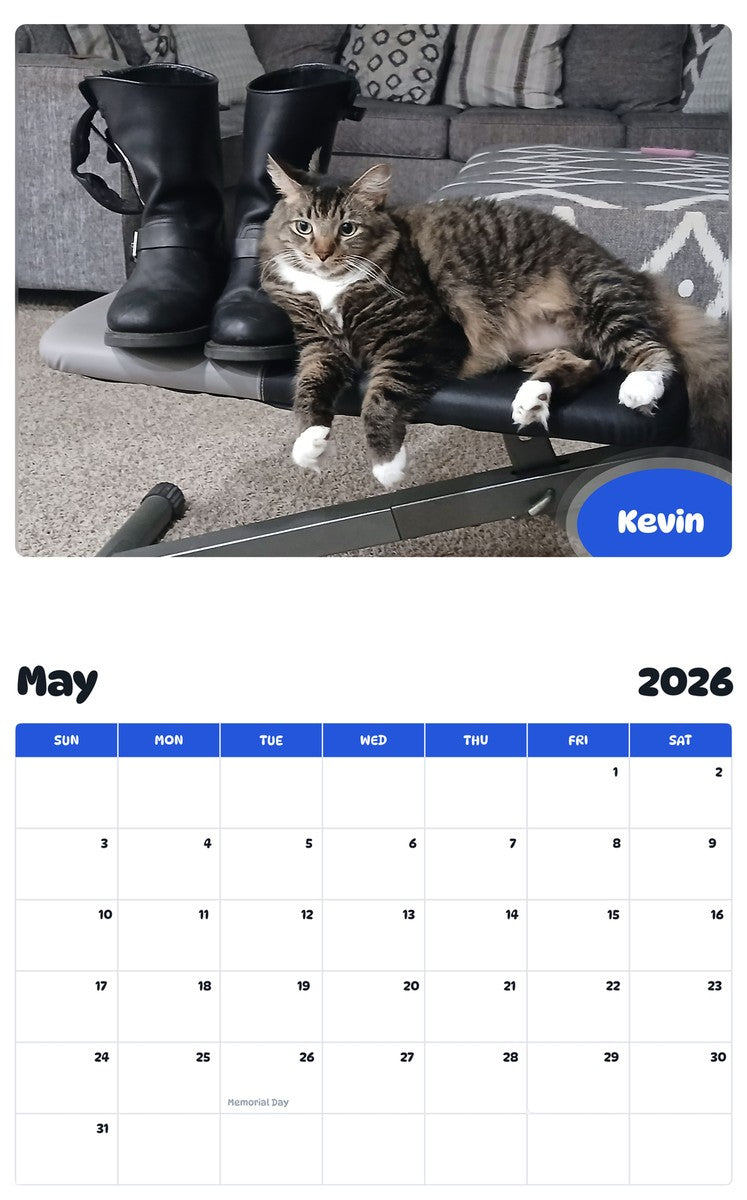 2026 - 2027 Kevin - Pawidols Pet Calendar