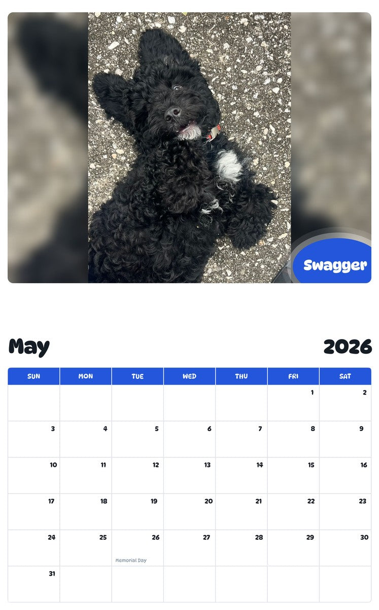 2026 - 2027 Swagger - Pawidols Pet Calendar
