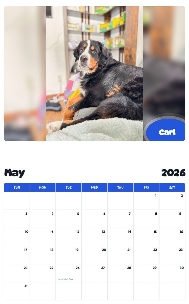 2026 - 2027 Carl - Pawidols Pet Calendar