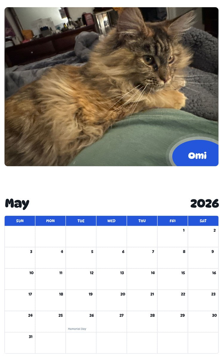 2026 - 2027 Omi - Pawidols Pet Calendar