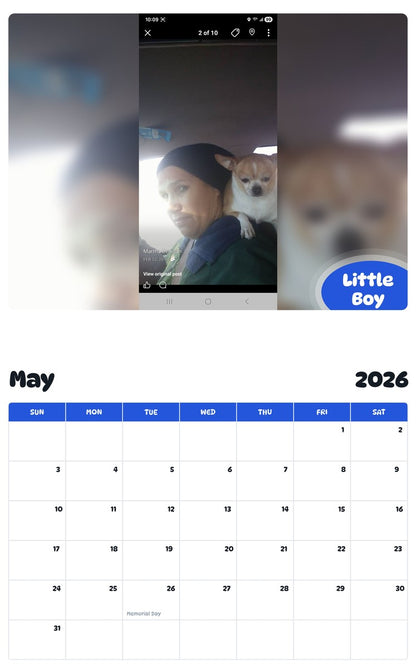 2026 - 2027 Little Boy - Pawidols Pet Calendar