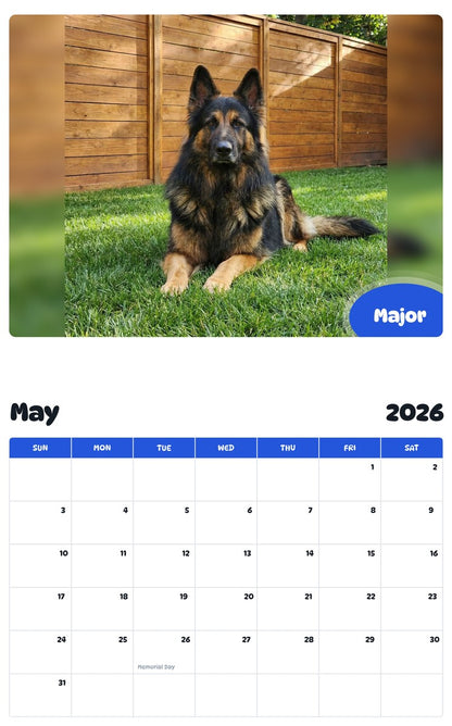 2026 - 2027 Major - Pawidols Pet Calendar