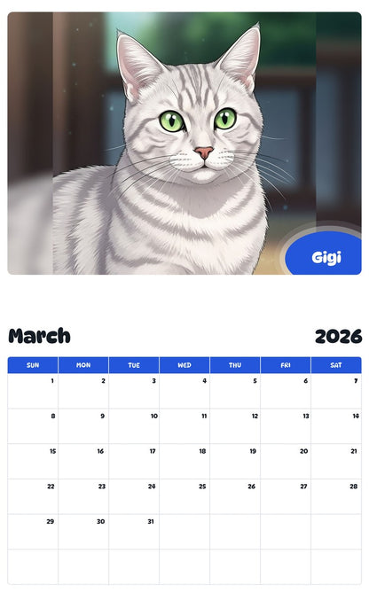 November 2025 - October 2026 Gigi - Pawidols Pet Calendar