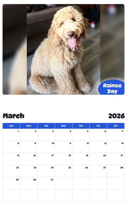 November 2025 - October 2026 Rainee Day - Pawidols Pet Calendar