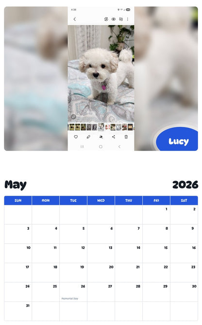 2026 - 2027 Lucy - Pawidols Pet Calendar
