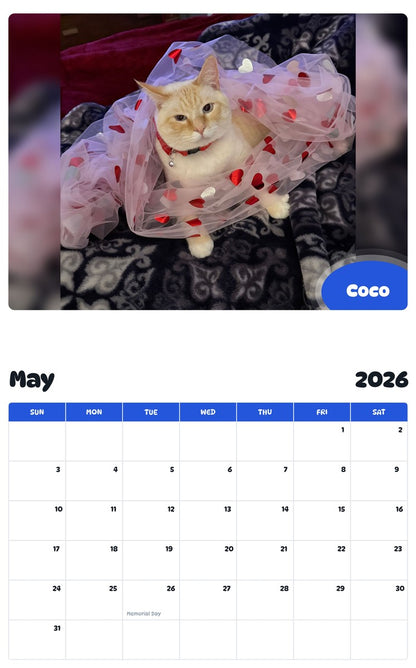 2026 - 2027 Coco - Pawidols Pet Calendar