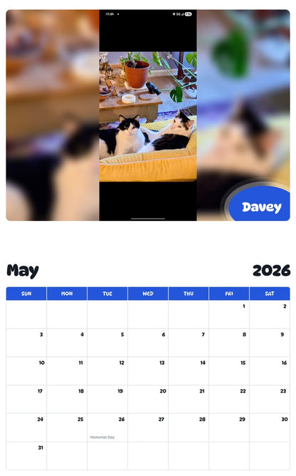 2026 - 2027 Davey - Pawidols Pet Calendar