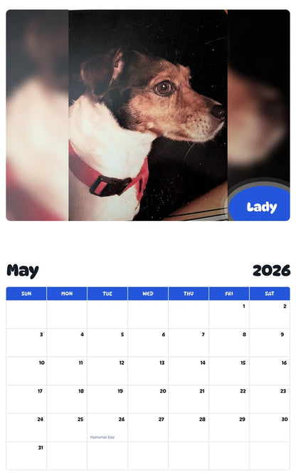 2026 - 2027 Lady - Pawidols Pet Calendar