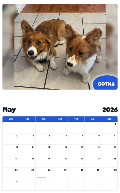 2026 - 2027 GOTXA - Pawidols Pet Calendar
