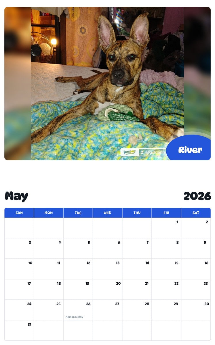 2026 - 2027 River - Pawidols Pet Calendar