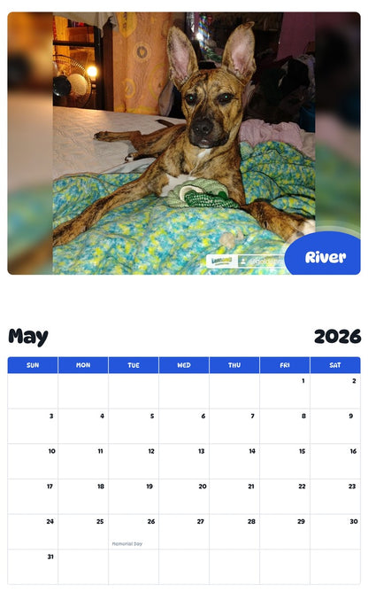 2026 - 2027 River - Pawidols Pet Calendar