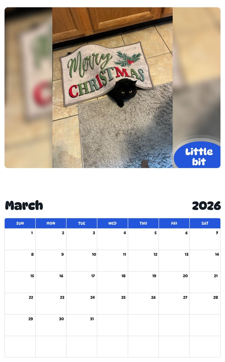 November 2025 - October 2026 Little bit - Pawidols Pet Calendar