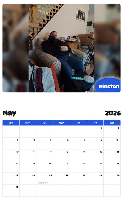 2026 - 2027 Winston - Pawidols Pet Calendar