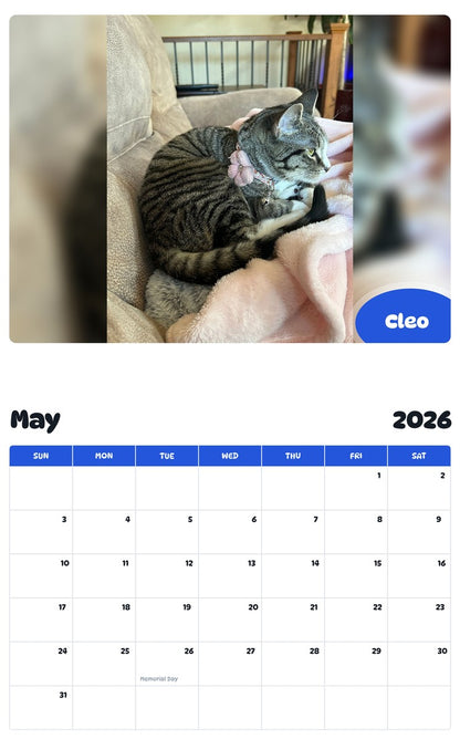 2026 - 2027 Cleo - Pawidols Pet Calendar
