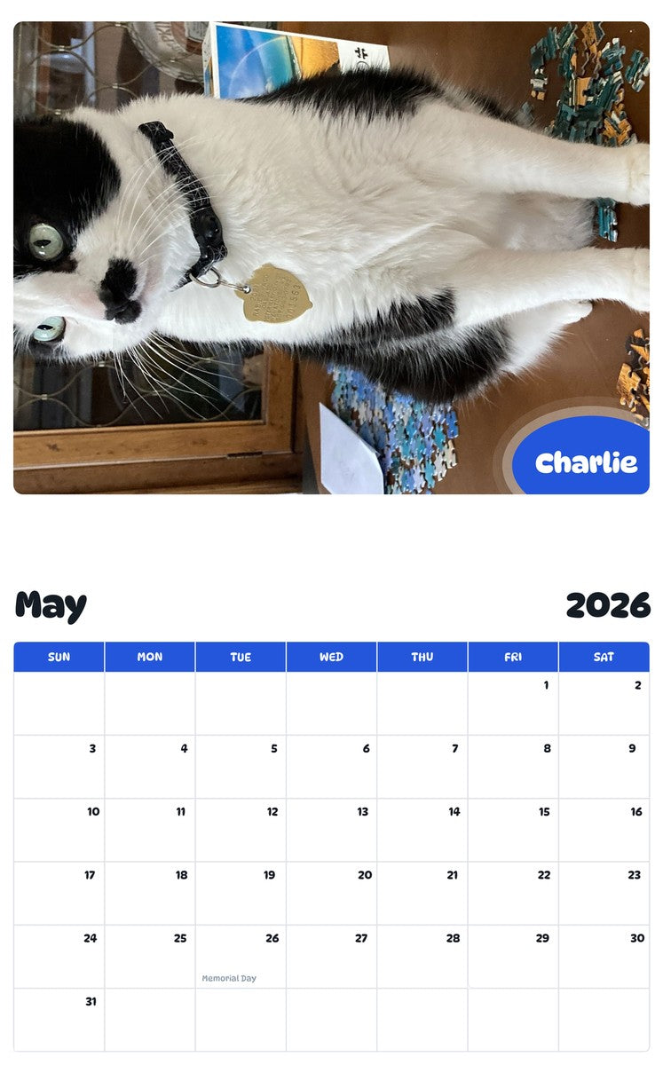 2026 - 2027 Charlie - Pawidols Pet Calendar