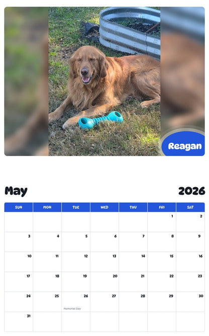 2026 - 2027 Reagan - Pawidols Pet Calendar