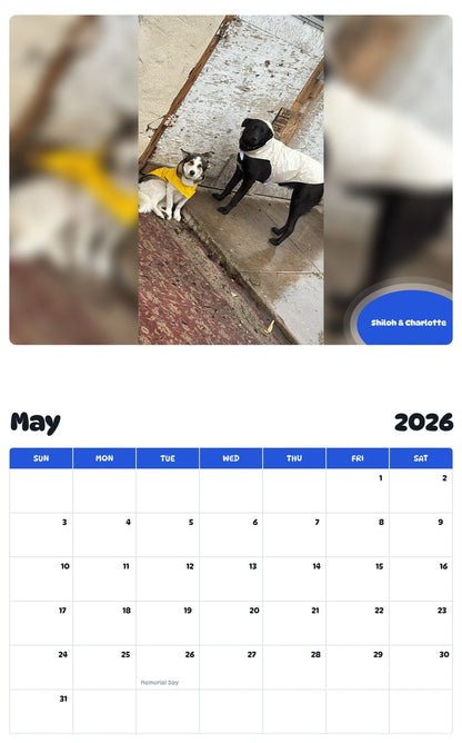 2026 - 2027 Shiloh & Charlotte - Pawidols Pet Calendar