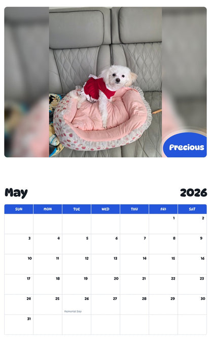 2026 - 2027 Precious - Pawidols Pet Calendar