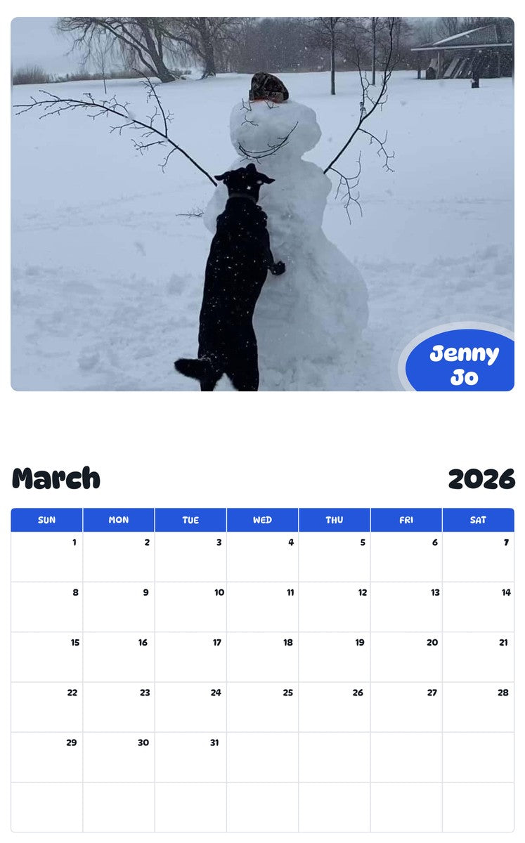 November 2025 - October 2026 Jenny Jo - Pawidols Pet Calendar