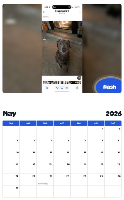 2026 - 2027 Nash - Pawidols Pet Calendar