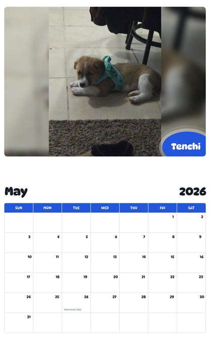 2026 - 2027 Tenchi - Pawidols Pet Calendar