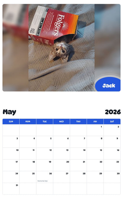 2026 - 2027 Jack - Pawidols Pet Calendar