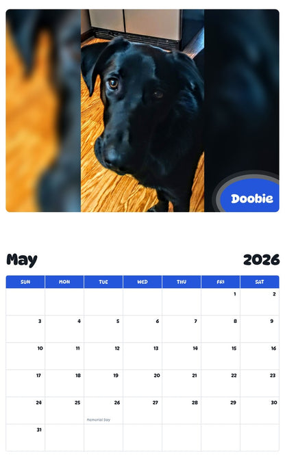 2026 - 2027 Doobie - Pawidols Pet Calendar
