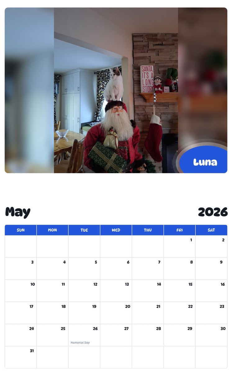2026 - 2027 Luna - Pawidols Pet Calendar