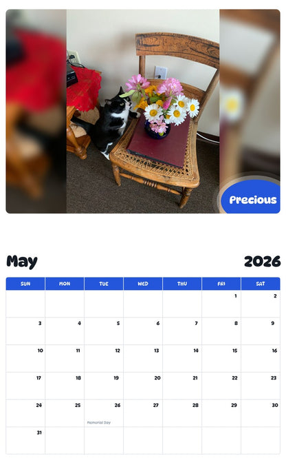 2026 - 2027 Precious - Pawidols Pet Calendar