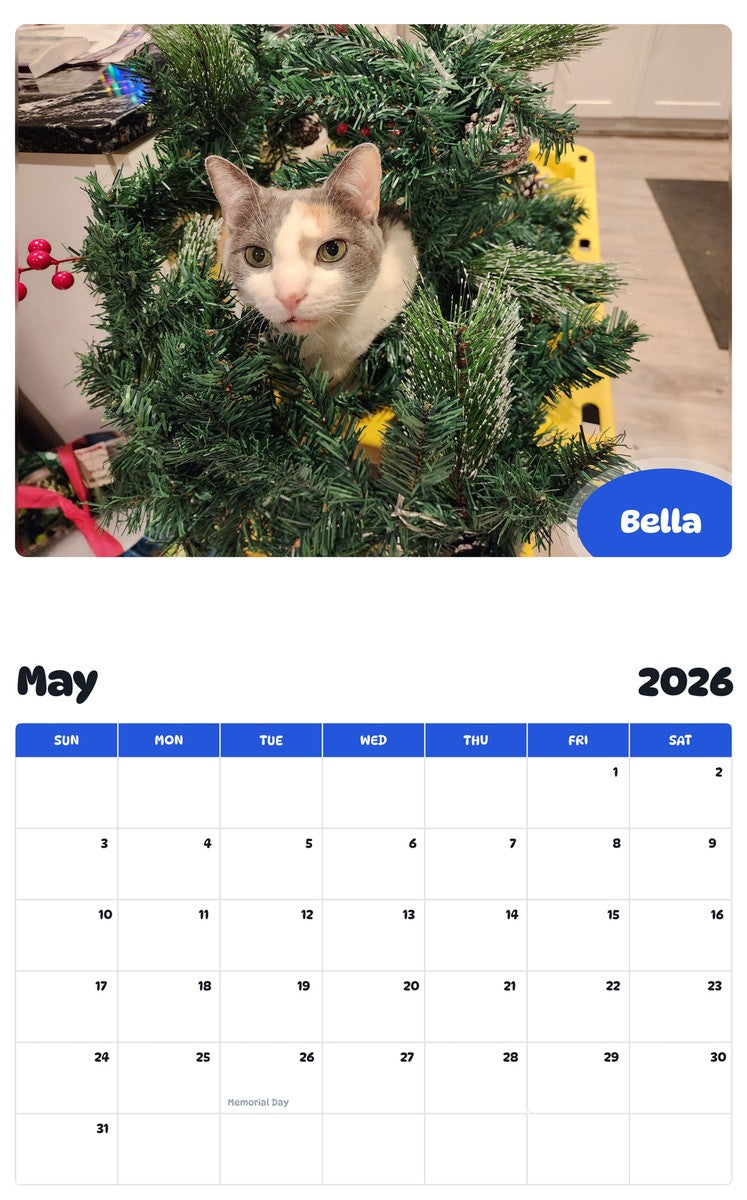 2026 - 2027 Bella - Pawidols Pet Calendar
