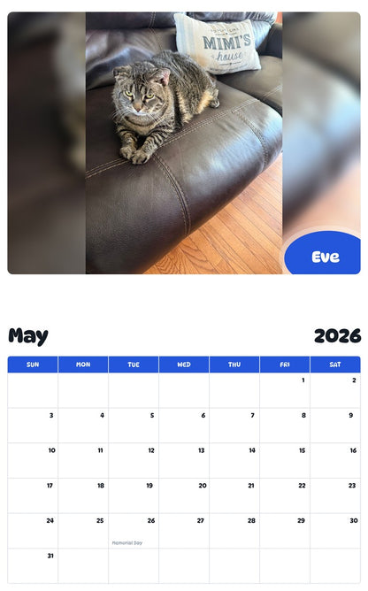 2026 - 2027 Eve - Pawidols Pet Calendar