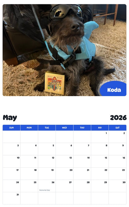 2026 - 2027 Koda - Pawidols Pet Calendar