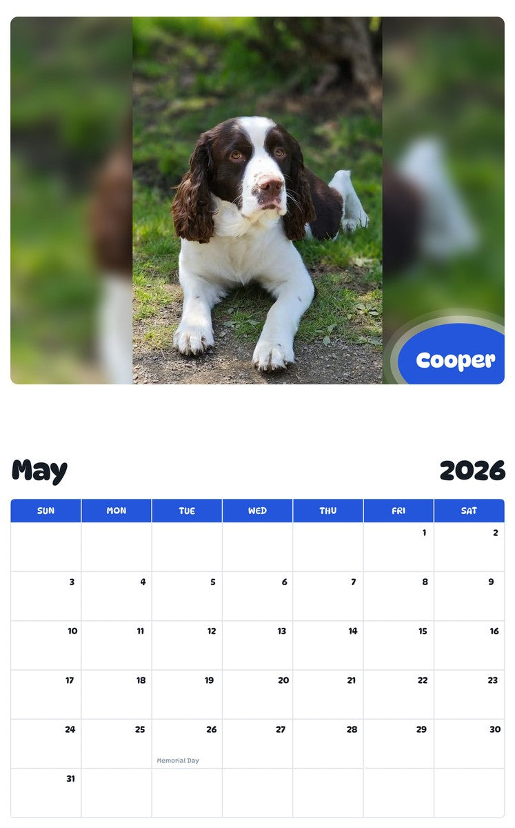 2026 - 2027 Cooper - Pawidols Pet Calendar