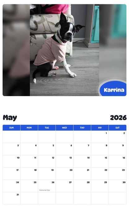 2026 - 2027 Karrina - Pawidols Pet Calendar