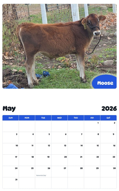 2026 - 2027 Moose - Pawidols Pet Calendar