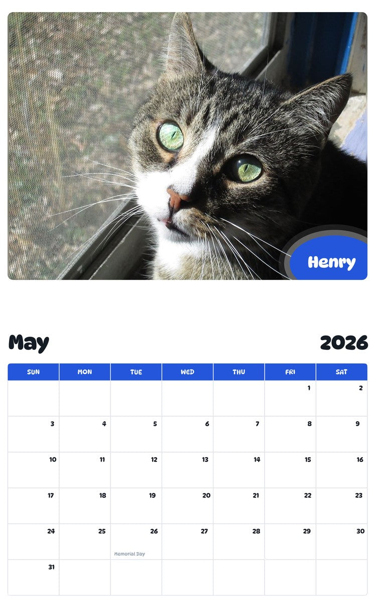 2026 - 2027 Henry - Pawidols Pet Calendar