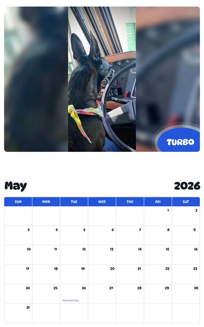2026 - 2027 TURBO - Pawidols Pet Calendar